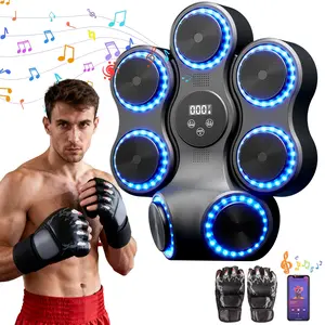 Boxing Gym Equipment,Music Boxing Machine, Interactive Punching Trainer with Boxing Gloves, Large Size Wall Mounted Electronic Boxing Target for Adult Kids, 9 Modes & 9 Speeds