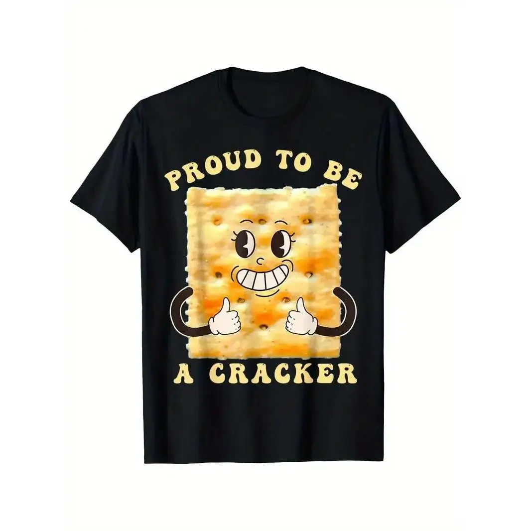 Summer short sleeves t Shirts Proud to Be a Cracker Funny Snack Themed Apparel T-Shirt,