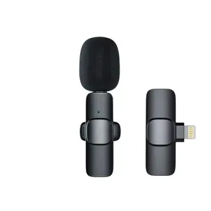 Wireless lavalier microphone | Suitable for iOS or Android phones and laptops, intelligent noise reduction, mini lightweight Compact plug and play, supports TikTok/YouTube/Vlog video recording clip design, ultra clear vocals