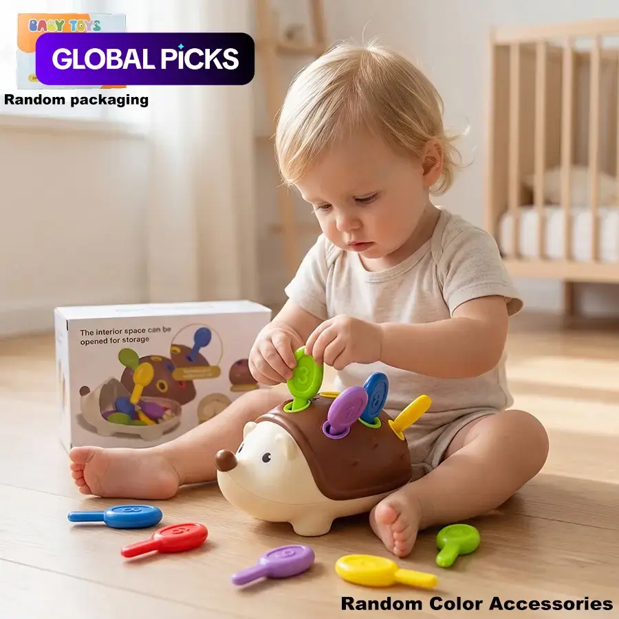 Fine Motor Toys for Toddlers, Multi-Activity Playset, Hedgehog Counting & Sorting Montessori Educational Sensory Toy, Developmental Gifts for Kids Boys Girls #GLOBAL PICKS