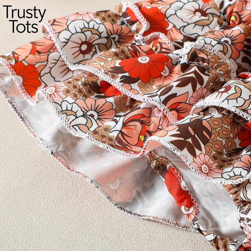 Trusty Tots Baby Girls Summer Outfit Sets Ruffle Sleeve Ribbed Romper + Floral Culottes + Headband 2026 Summer Lace cod Set New Style Sweet Slim-fit Fashion Vest Lace Children Summer New Trusty Tots Baby Girls Summer Outfit Sets Ruffle Sleeve Ribbed Romper + Floral Culottes + Headband 2026 Summer Lace cod Set New Style Sweet Slim-fit Fashion Vest Lace Children Summer New
