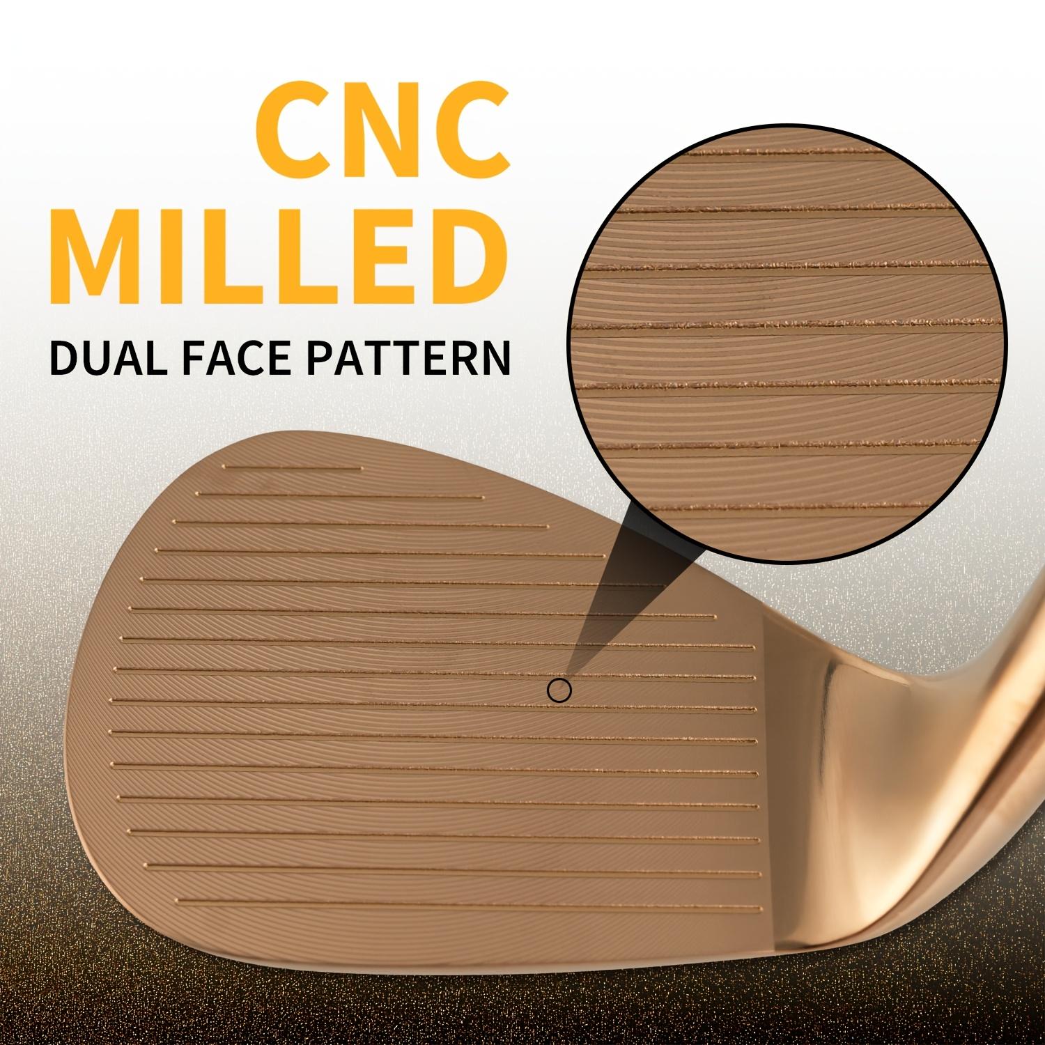 Wuday Fully Milled Rose Gold Sand Right-handed Wedge Golf Club 52 ° /56 ° /60 °   Stepped Steel Shaft Low Center of Gravity Pitching Wedge Lob Wedge Anti-slip Rubber Grip Zinc Alloy Club Head and Stainless Steel Shaft right hand tour satin wedge Golf Acce