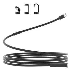 10mm Endoscope Camera with Adjustable LED Lights, Semi-Rigid Snake Camera, Ip67 Waterproof Detection, Compatible with iPhone & Android Devices, Automotive Diagnostic Tool