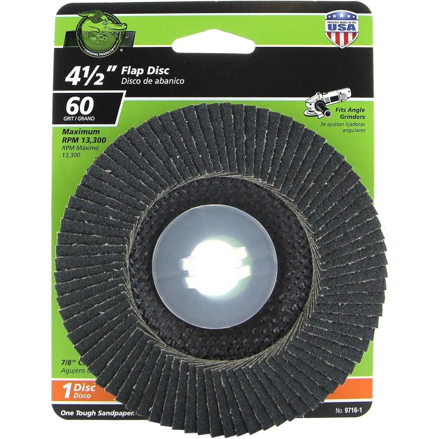 4-1/2 in. x 7/8 in. 60-Grit Type 29 Angle  Flap Disc - 1 Each