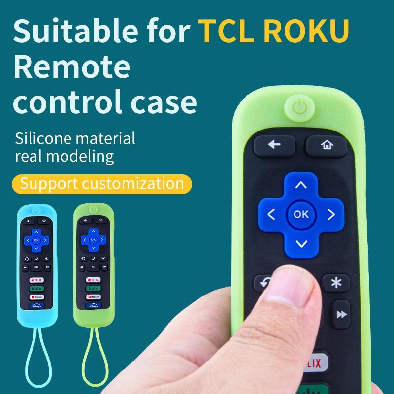 Remote Control Case, 1 Count Luminous Silicone Remote Control Cover, Dustproof Remote Control Protector for TCL Roku TV Remote Control