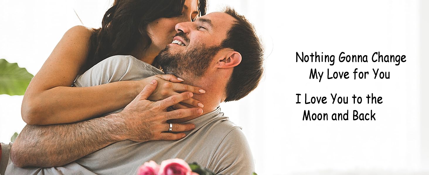 925 Sterling Silver Matching Couple Rings - Heart Promise Wedding Band Set for Him & Her, Adjustable I Love You Rings, Valentine's Day Couples Gift