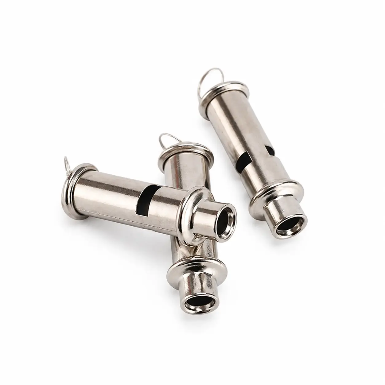 Professional-grade stainless steel referee whistle for sports events, coaching, and competition use—durable, loud, ergonomic design with corrosion-resistant finish, ideal for outdoor and indoor athletic activities, training sessions, and official game off