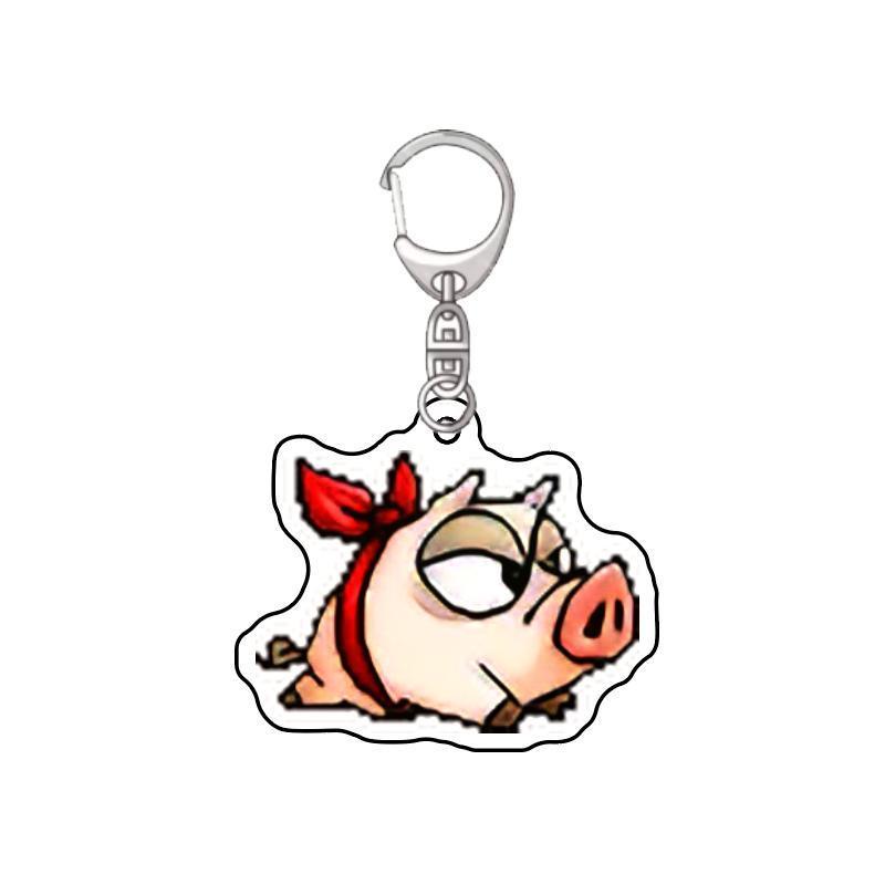 Harajuku MapleStory Kawaii E Hot Game Fans Souvenir Blue Snail Mushroom Bat Keychain