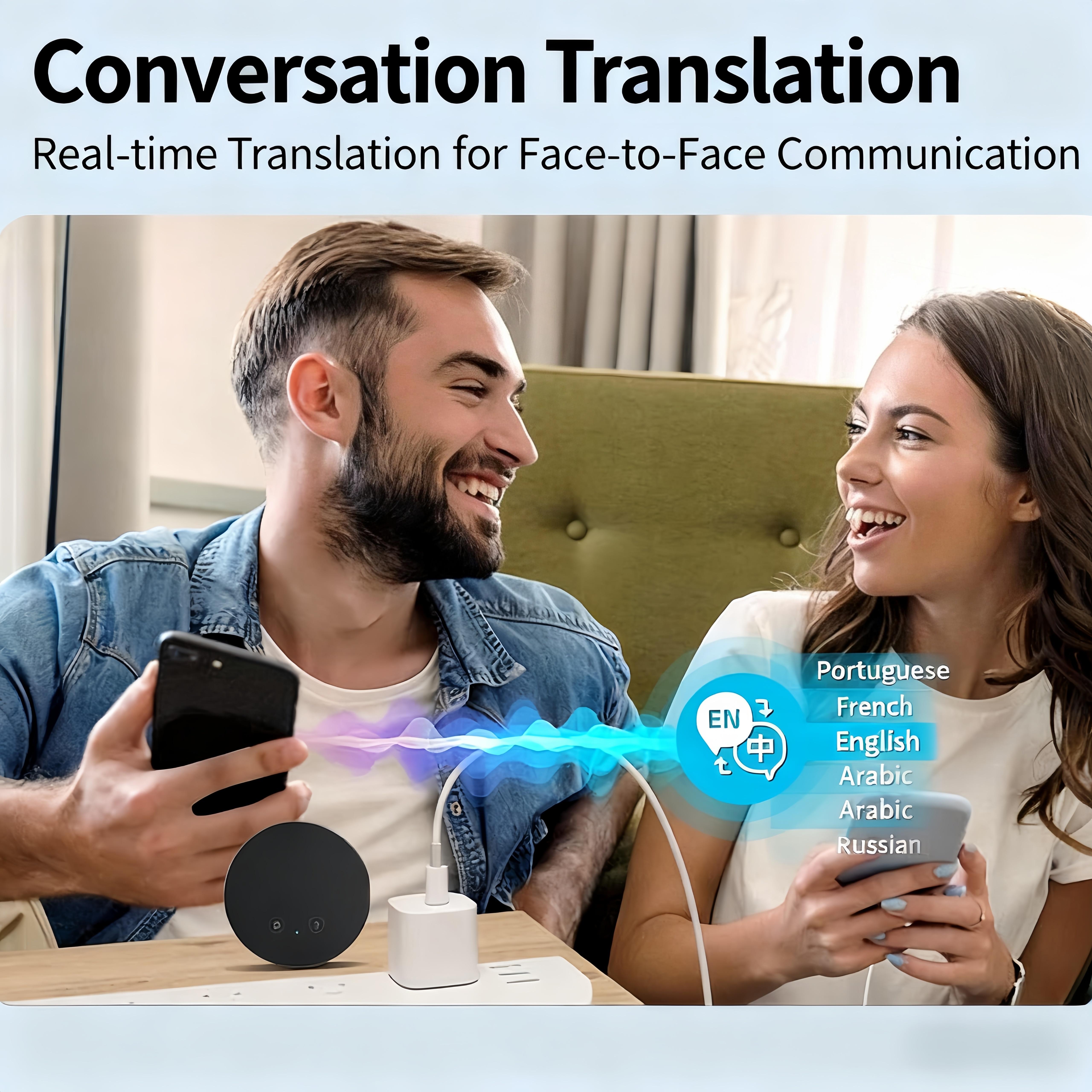 2025 AI Language Translator Device | Real-Time Voice Translation for Travel/Business/Learning | Compatible with iOS/Android/Google OS real-time voice translator versatile translation quick check
