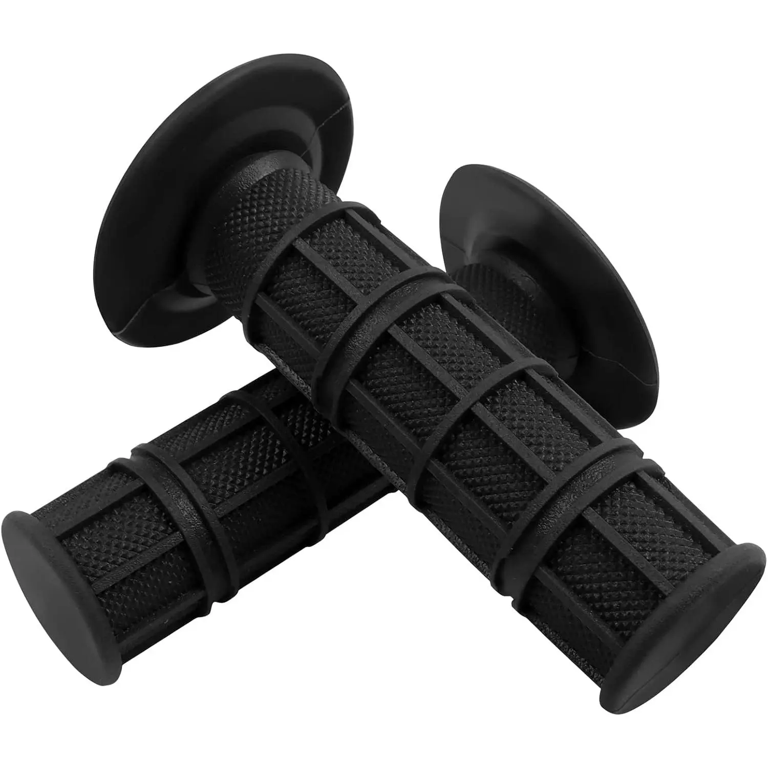 Worldmotop Motorcycle Handlebar Grips Non-Slip Soft Rubber Grips Handlebar with 7/8" 22mm 24mm Replacement for All Off Road ATV Dirt Bike, Bike Handle Grips(Black)