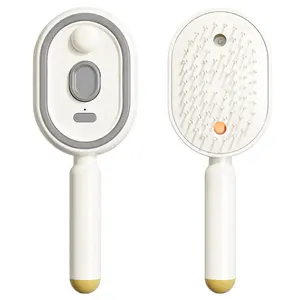 4-in-1 Electric Mist Air Cushion Hair Brush| Cream Minimalist Anti-Static Massage Comb, Portable Travel Hair Care Accessory, Thoughtful Birthday Gift For Women Girls(No Hair Straightening Function)