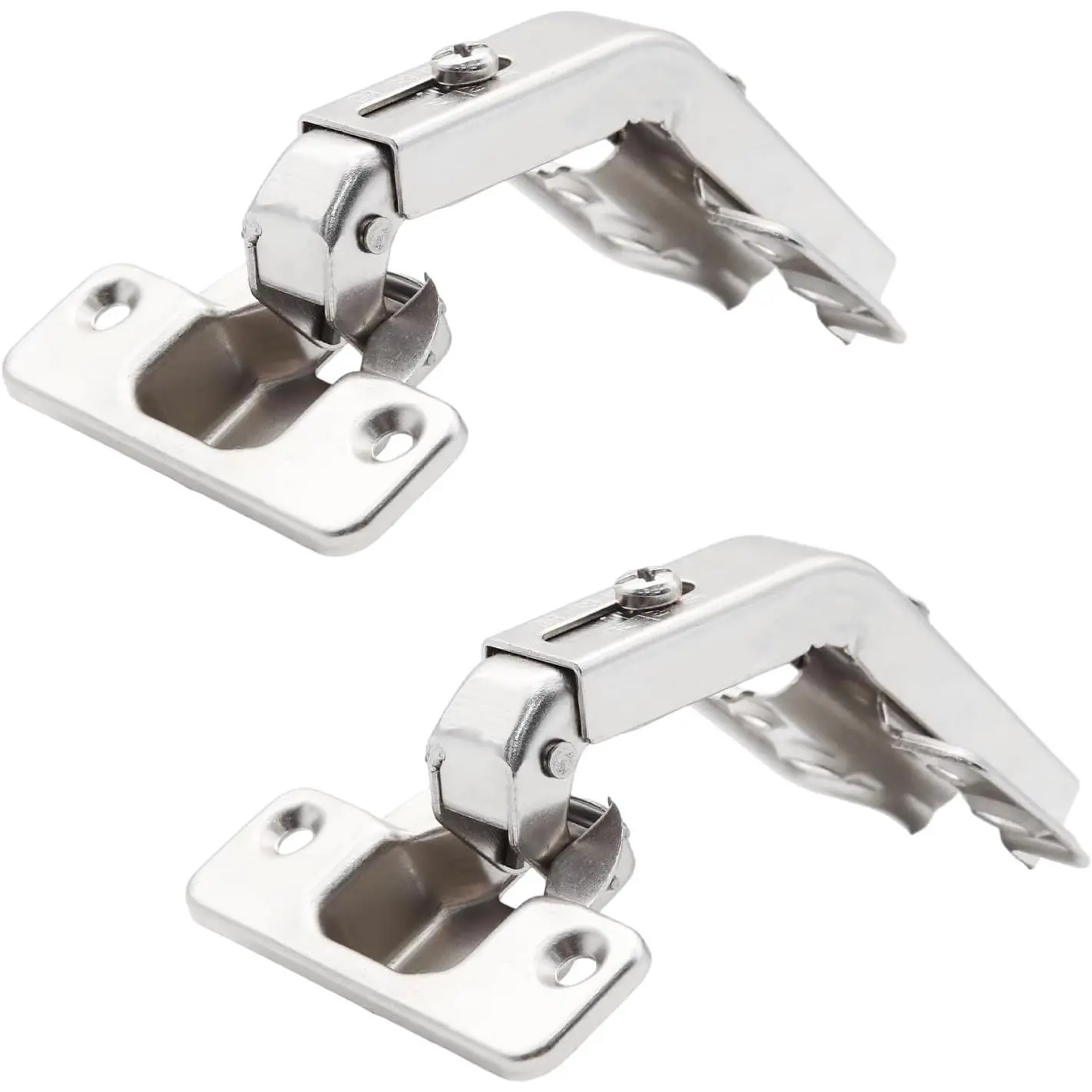 2 count 135  Corner Cabinet Hinges, Lazy Susan Hinge, Concealed Frameless Non-Soft Close Hinge, for Kitchen, Cupboard, Door, Closets