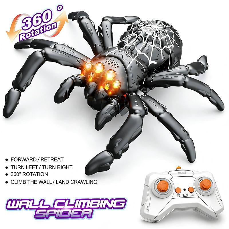 RC Wall Climbing Toys Lizard Spider Cockroach Snake Crab Octopus, LED Eyes, 360° Rotating Stunt Car, Wall Ceiling Window Climber, Remote Control Vehicle, Fun Indoor Toy for Kids Adults