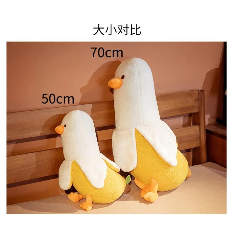 Quirky Banana Duck Pillow Sleeping Pillow Short Fury Cushion, Sofa Cushion Suitable for Home Decoration Chair Cushion