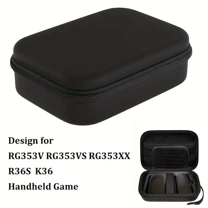 Travel Case, Travel Gear for R36s/k36/rg35, Retro Handheld Game Console, Lightweight Compact Protection, Storage Stand Organizer Bag, Android Gaming Accessory