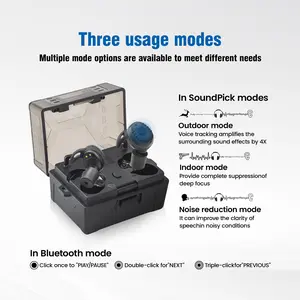Arm Next Tactical Earplugs, 27db Smart Noise Reduction, 0.01s Sound Suppression, 3 Modes, 4x Ambient Amplification, S/m/l Sizes, Outdoor Use