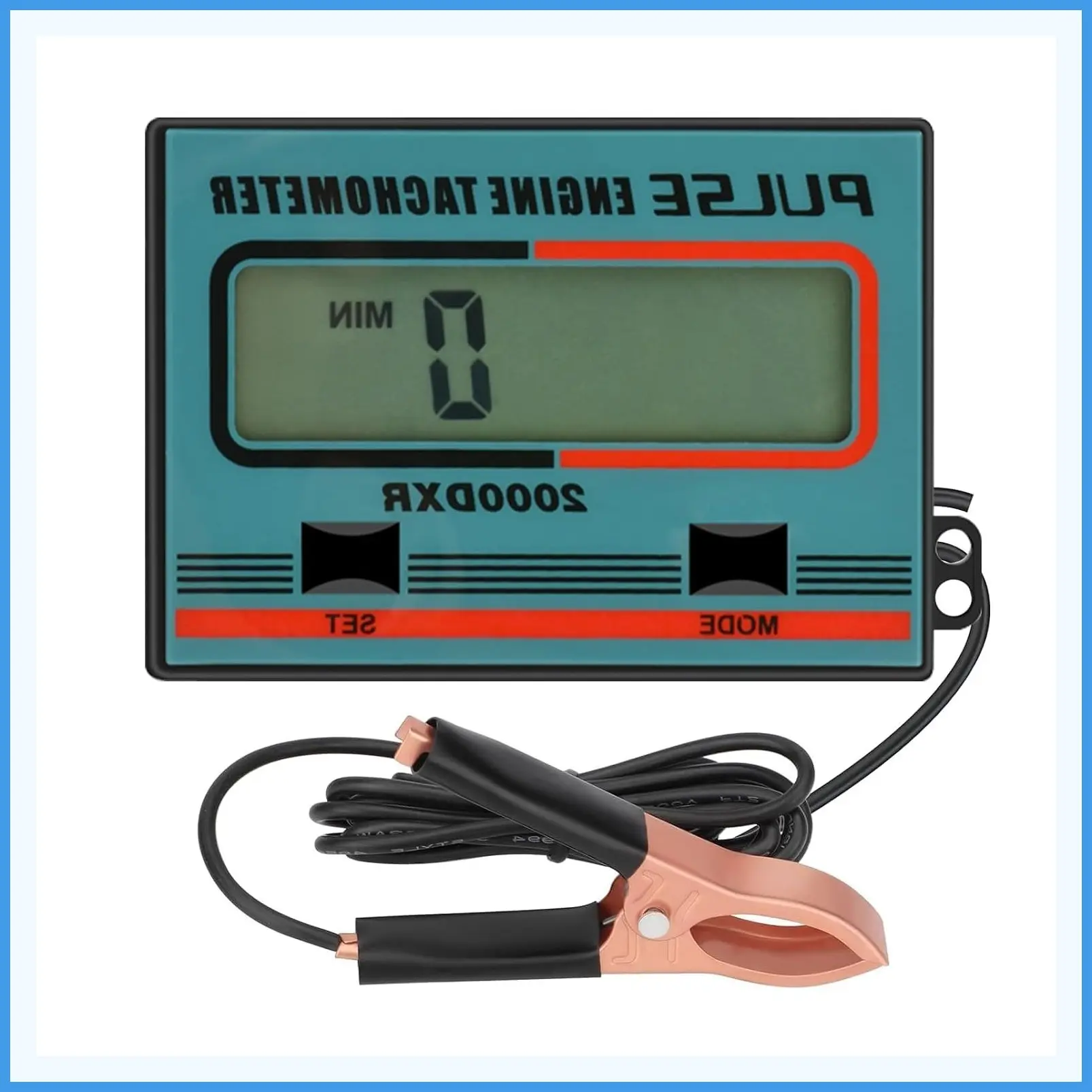 Digital Tachometer Inductive RPM Gauge Hour Meter for 2-Stroke & 4-Stroke Small Engines, Chainsaw, Motorcycle, Boat, Tractor, Generator, Lawn Mower