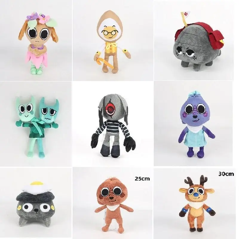 Dandy's World 25-30cm Plush Set - Viral Rhythm Game Stuffed Animal Collectibles, Unique Gift for Kids & Fans