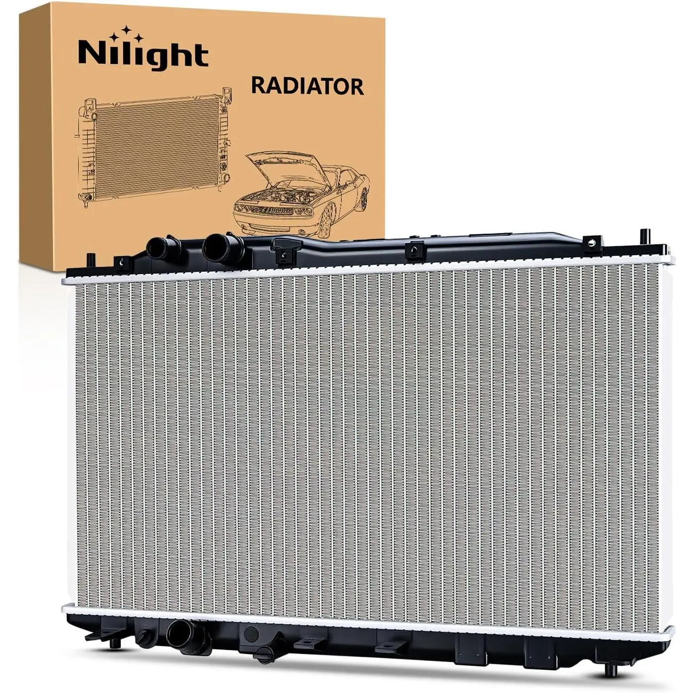 Nilight Radiator for Honda Civic 2006 2007 2008 2009 2010 2011 L4 1.8L 2.0L, Engine Coolant Radiator Assembly Replace# 19010RNBC51