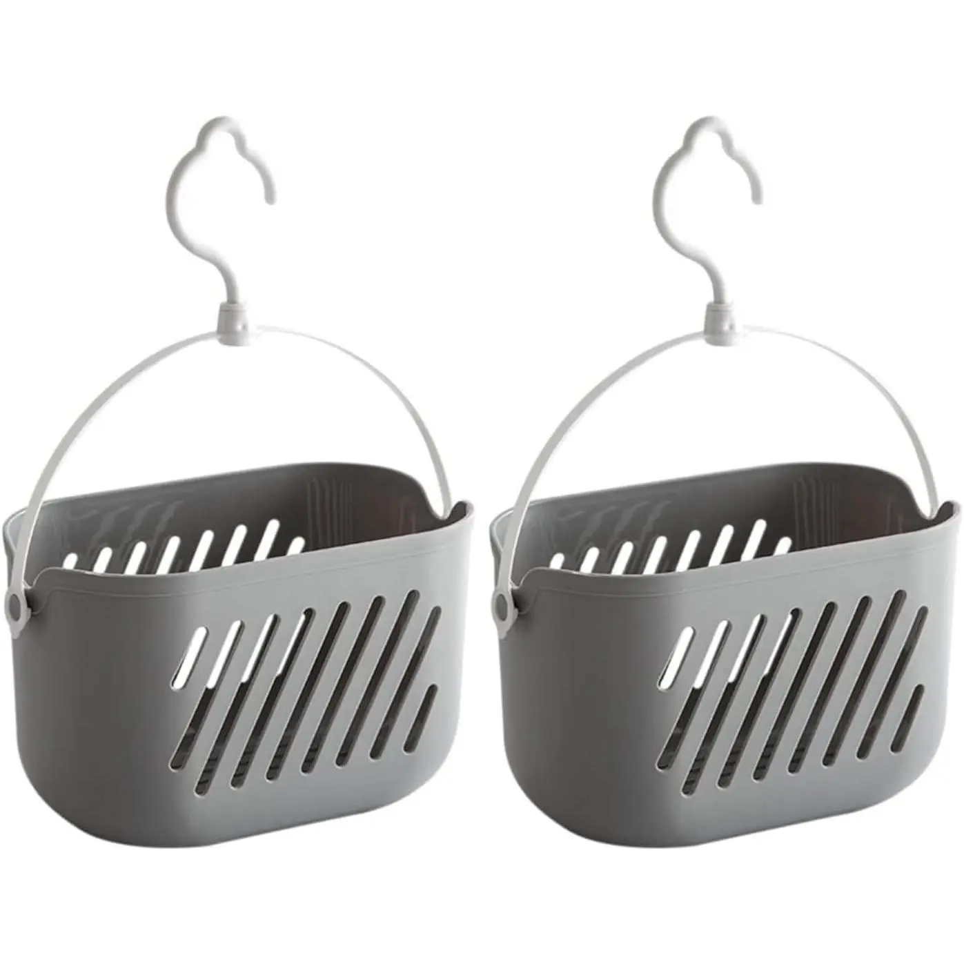 Hanging Shower Caddy, 2-Pack Hanging Basket for Bathroom & Kitchen - Space-Saving Storage Organizer for Shampoo, Loofahs, Towels, Pantry Items