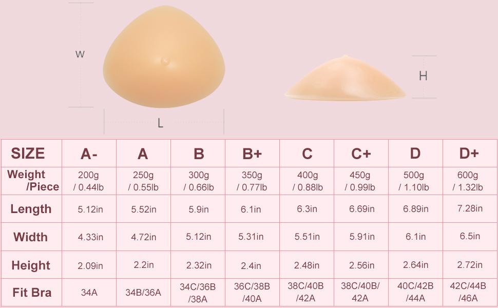Silicone Breast Form Triangle Mastectomy Prosthesis Bra Pad Enhancer Only 1 Piece