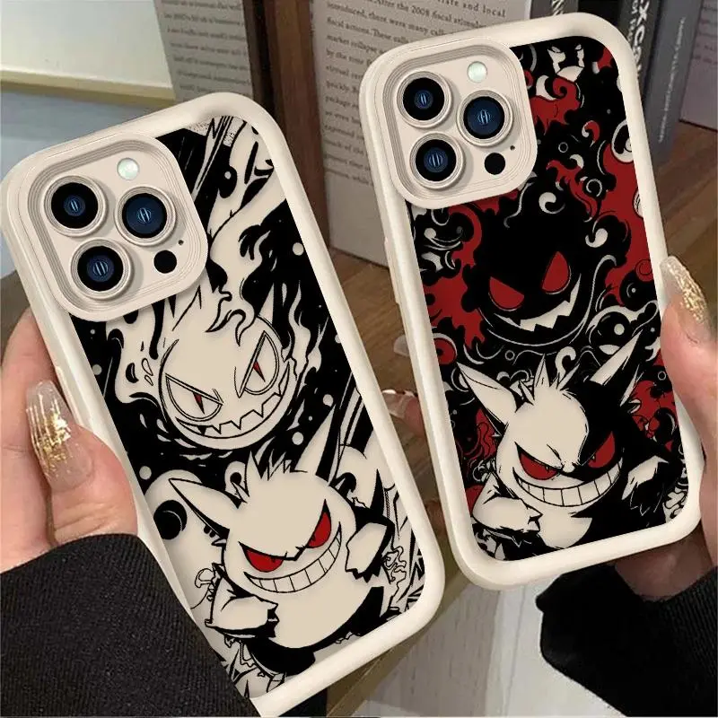 HOT Gengar Luxury Smartphone Casing, Soft Silicone TPU Back Cover with Protection, Phone Accessories for iPhone 17e,17,16e,16,15,14,13,12,11,Air,Pro,Max,Mini,XR,XS,Plus