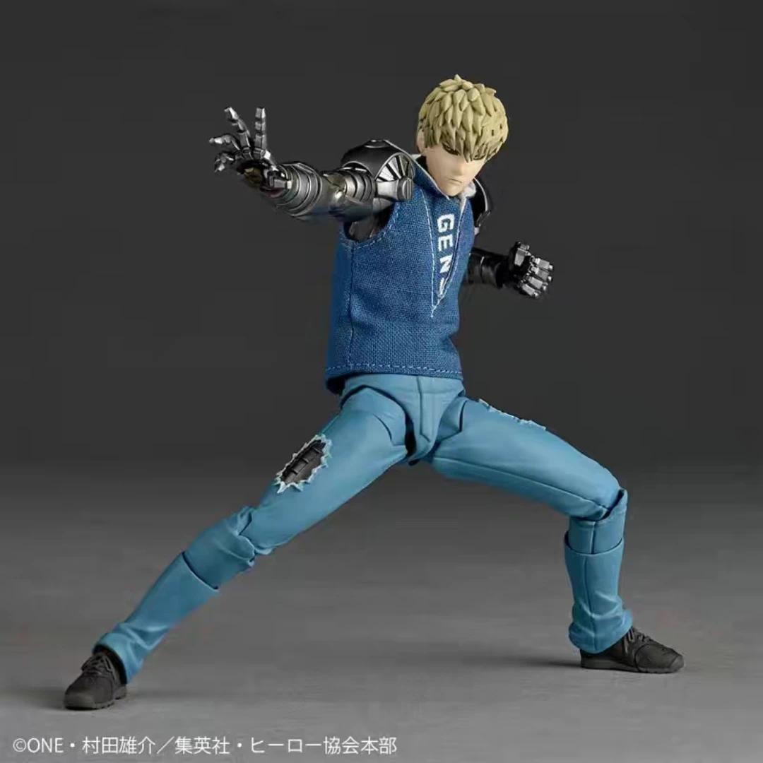 New Ko Genos Anime Action Figures Kaiyodo Revoltech Yamaguchi One Punch Man Figurine Joint Movable Model Statue Toys Gifts