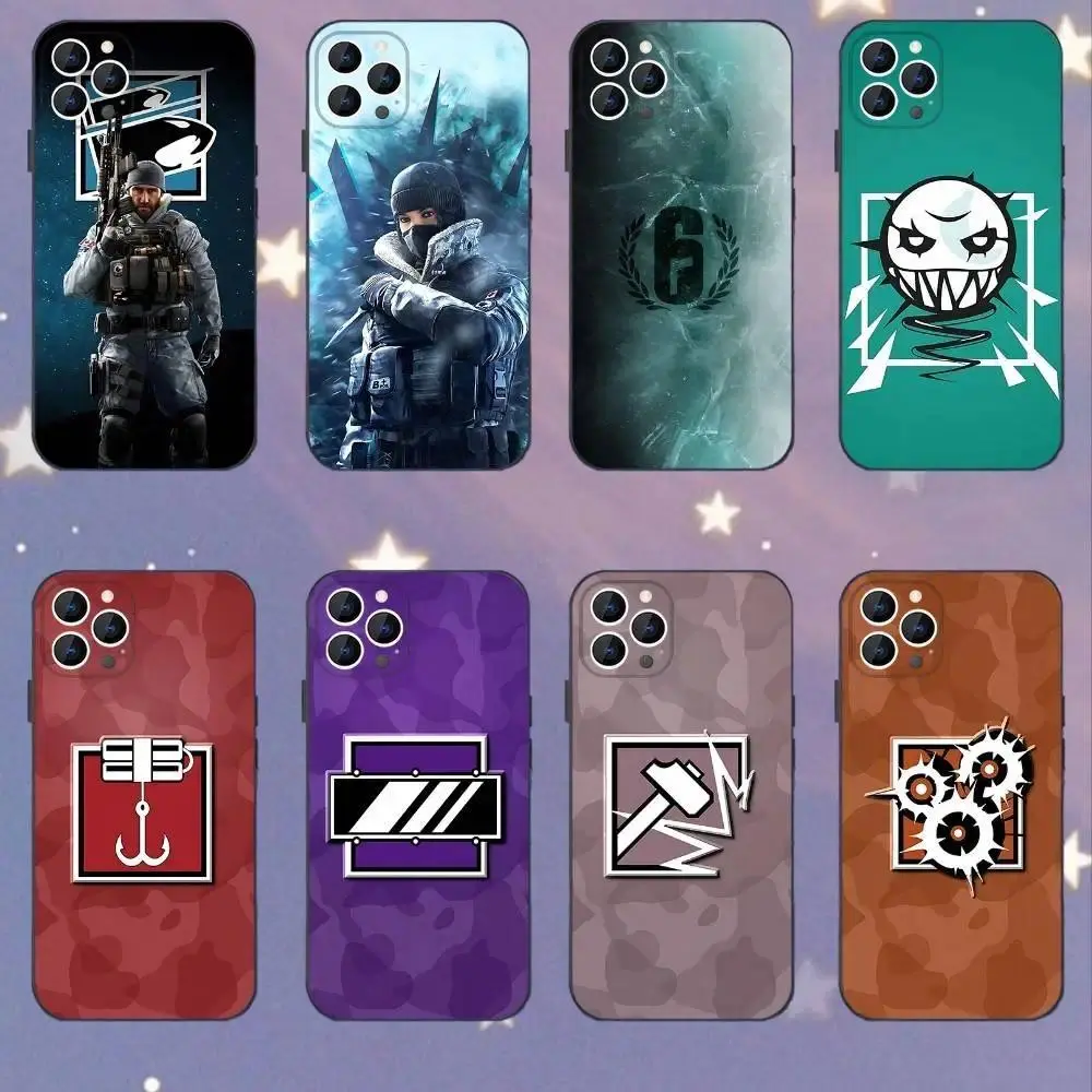 Rainbow Six Siege Game Phone Case White Matte Shockproof Cover For iPhone 11-17 Pro Max/Plus & Samsung Galaxy S23-S25