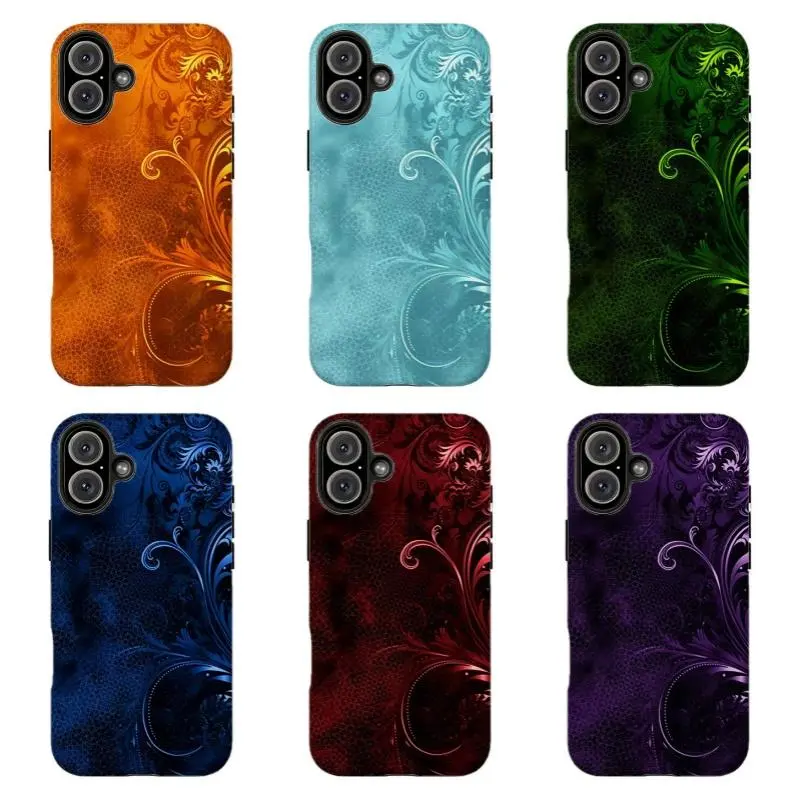 Baroque Swirl Phone Case | Vintage Ornate Aesthetic , For iPhone 11 12 13 14 15 16 17 Pro Max, For Samsung S26 S25 S24 S23 S22-Gift For Her/Him/Anime lovers