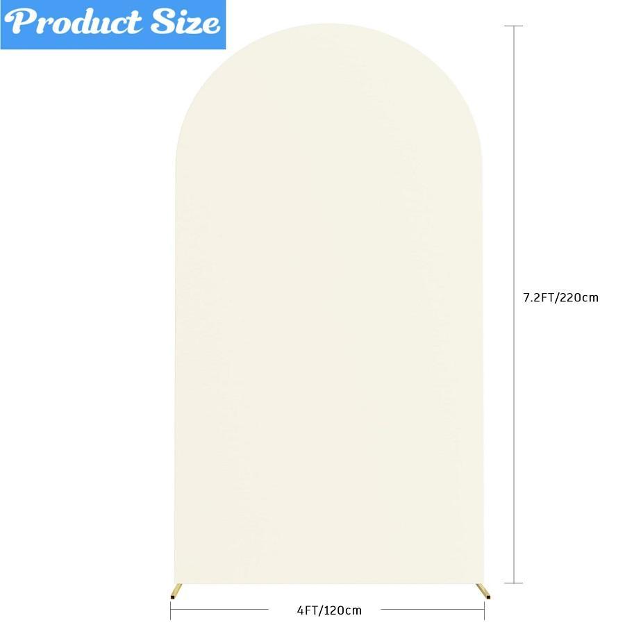 Arch Backdrop Cover, Double-sided Wedding Arch Cover, Spandex Fitting Round Top Backdrop Cover, Party Decoration Supplies for Birthday Party Wedding Decoration, Party Decorations Banners, Wedding Arched Backdrop (Arch Support Not Included)