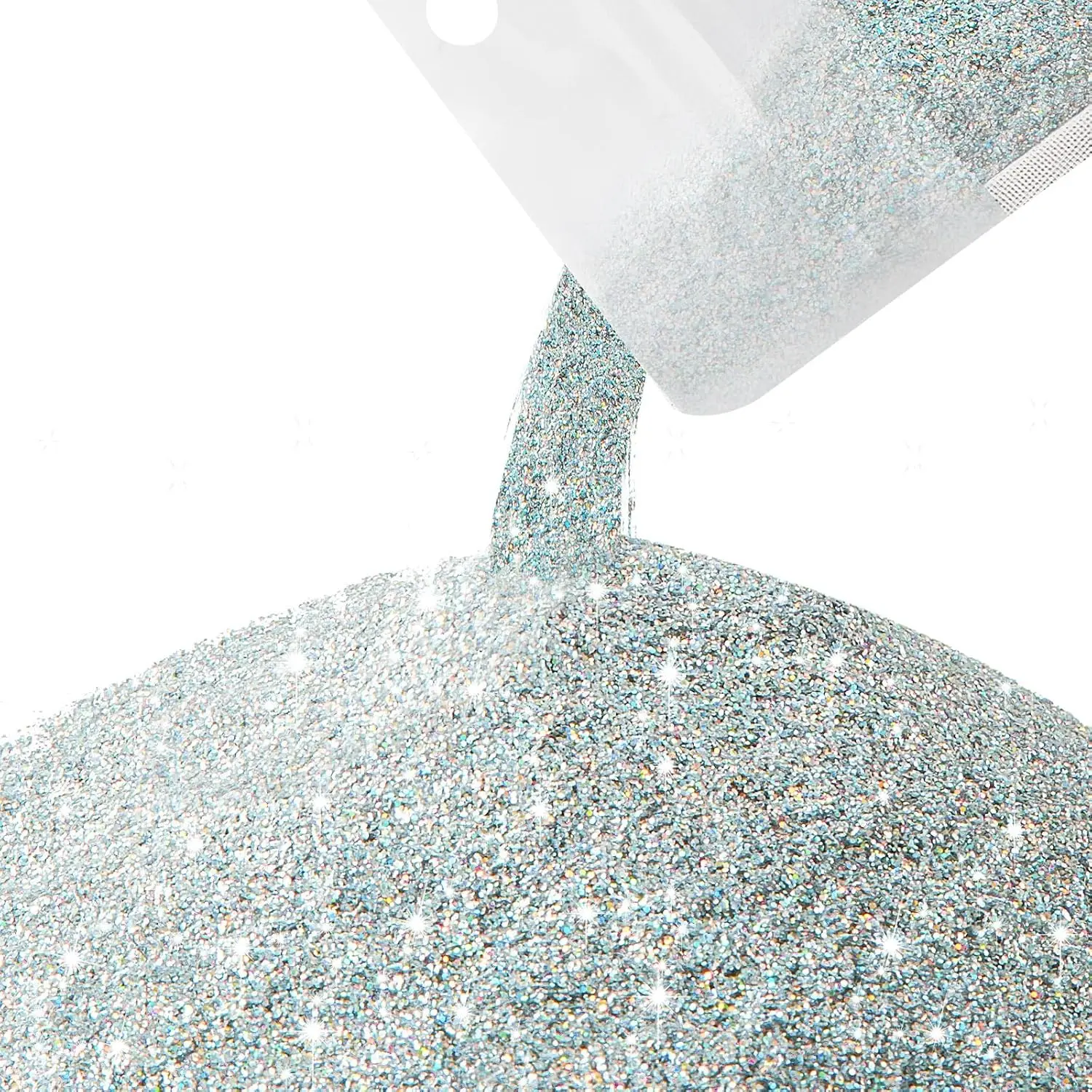 7oz / 200g Silver Holographic Glitter Paint Additive for Painting Walls, Luminous Paint Finish for Interior Exterior Wall Ceilings Wood Varnish and Furniture