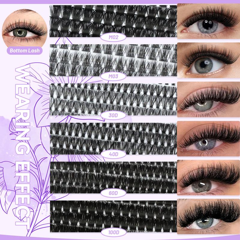 Eyelash Extension Kit, 1 Box Portable Eyelash Makeup Kit, Including Eyelash Glue, Sealer, Remover, Tweezers, Eyelash Curler Protector, Eye Makeup Tool, Cosmetic, DIY Eyelash Extensions