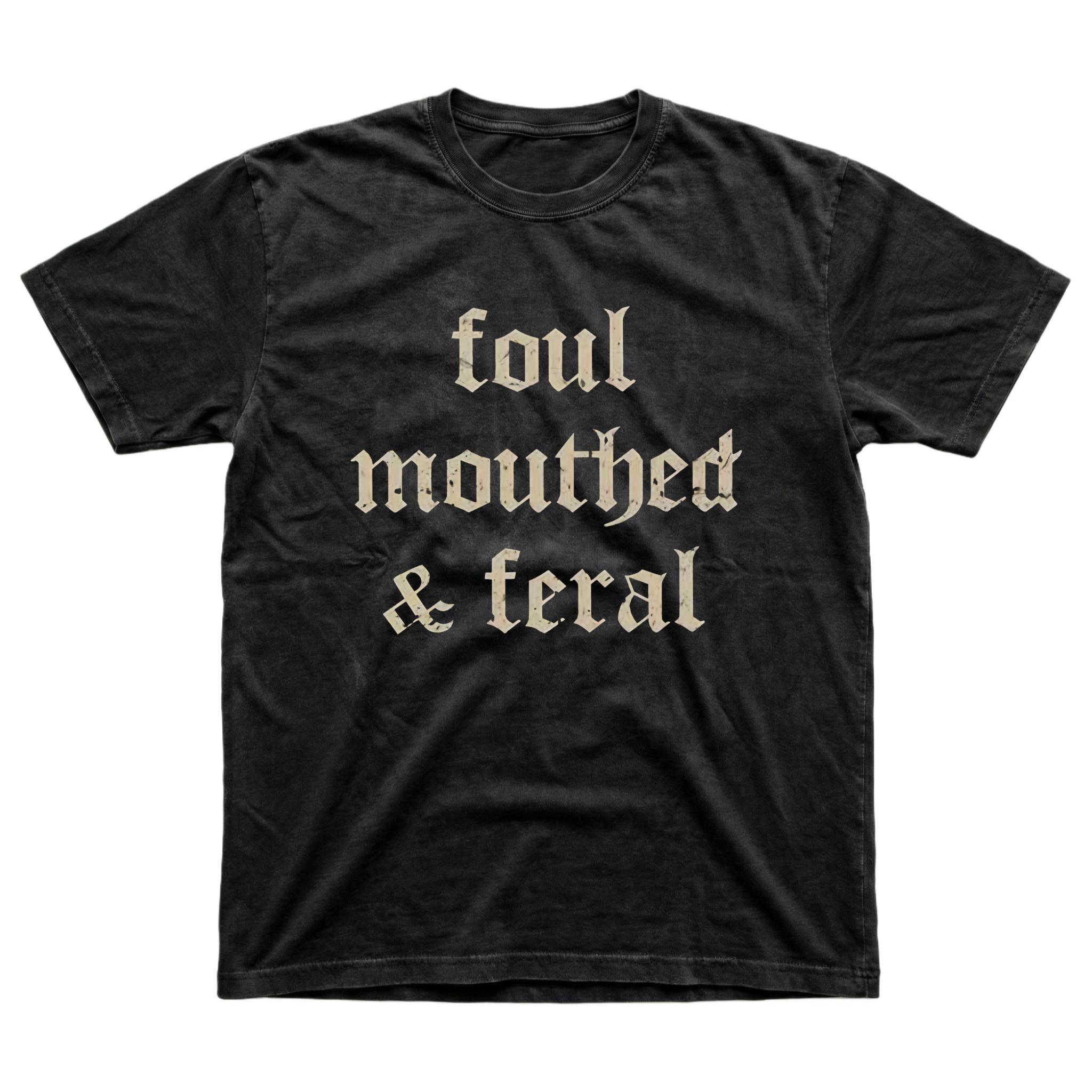 Vintage Foul Mouthed Feral Shirt Unhinged Oversized Graphic Tee Retro Mom Tshirt For Men Women