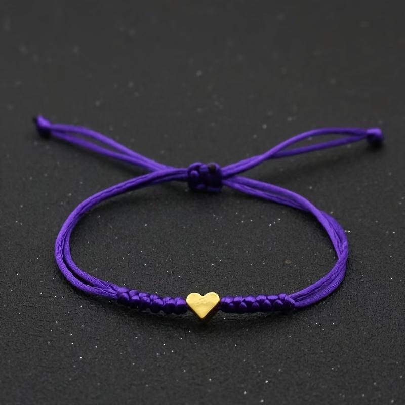 [Chic Red Rope Bracelet] Handcrafted Adjustable Red Rope Chic Bracelet with Heart Charm | Versatile Accessory for Women, Perfect for Everyday & Party Wear