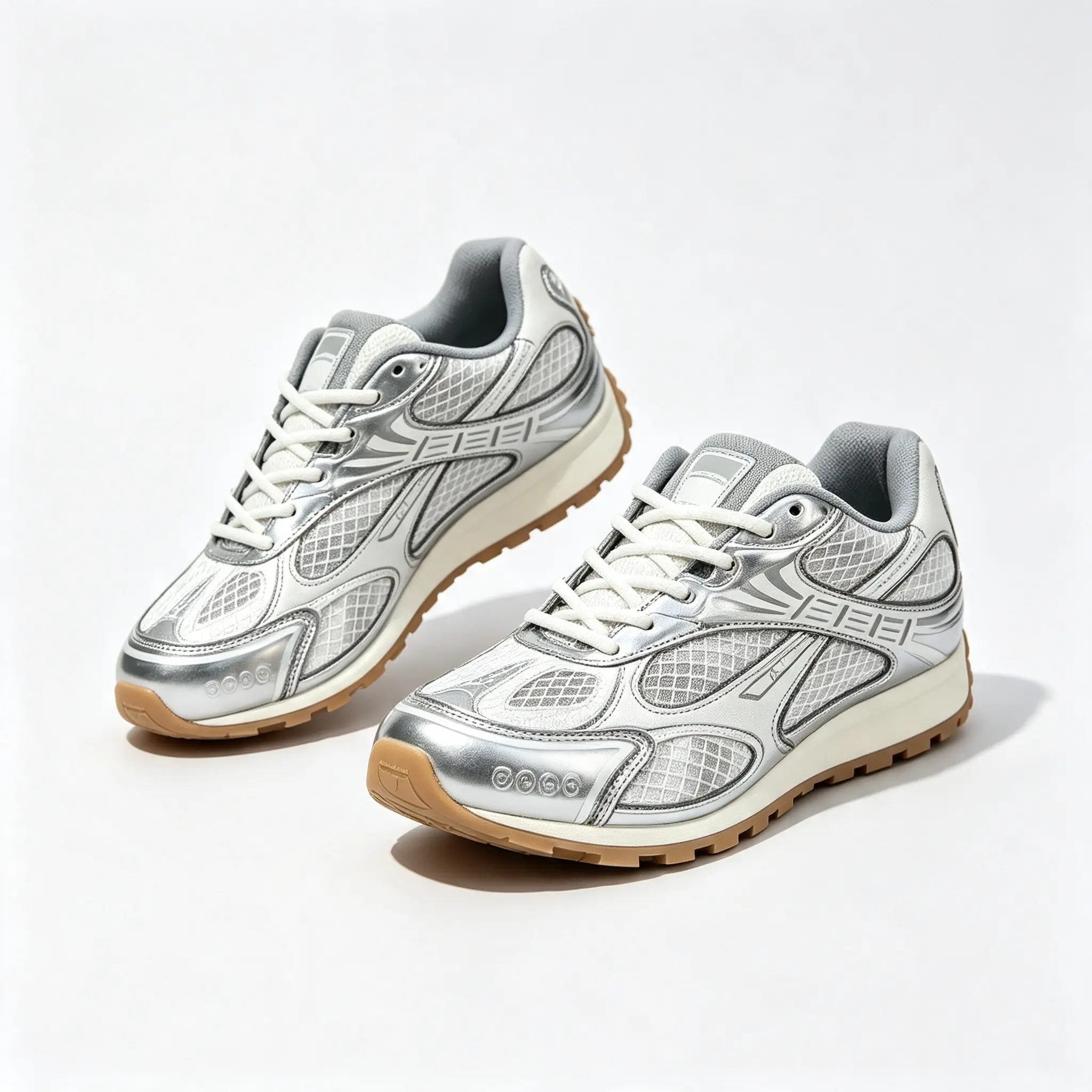 2026 New Trend Silver Vintage Sneakers, Breathable Versatile Casual Street Shoes Men & Women