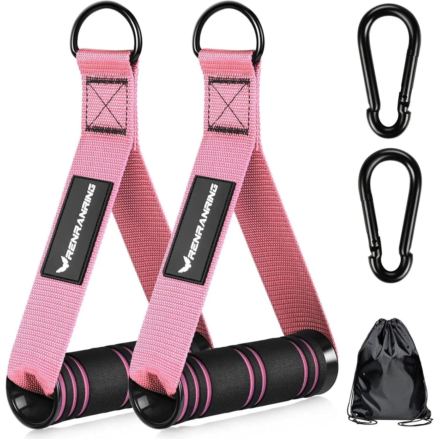 Gym Exercise Handles,  Handle Attachments for  Machine Pulleys, Resistance Band and Strength Trainer, Pull Down Workout Accessories,  Gym Add  Equipment