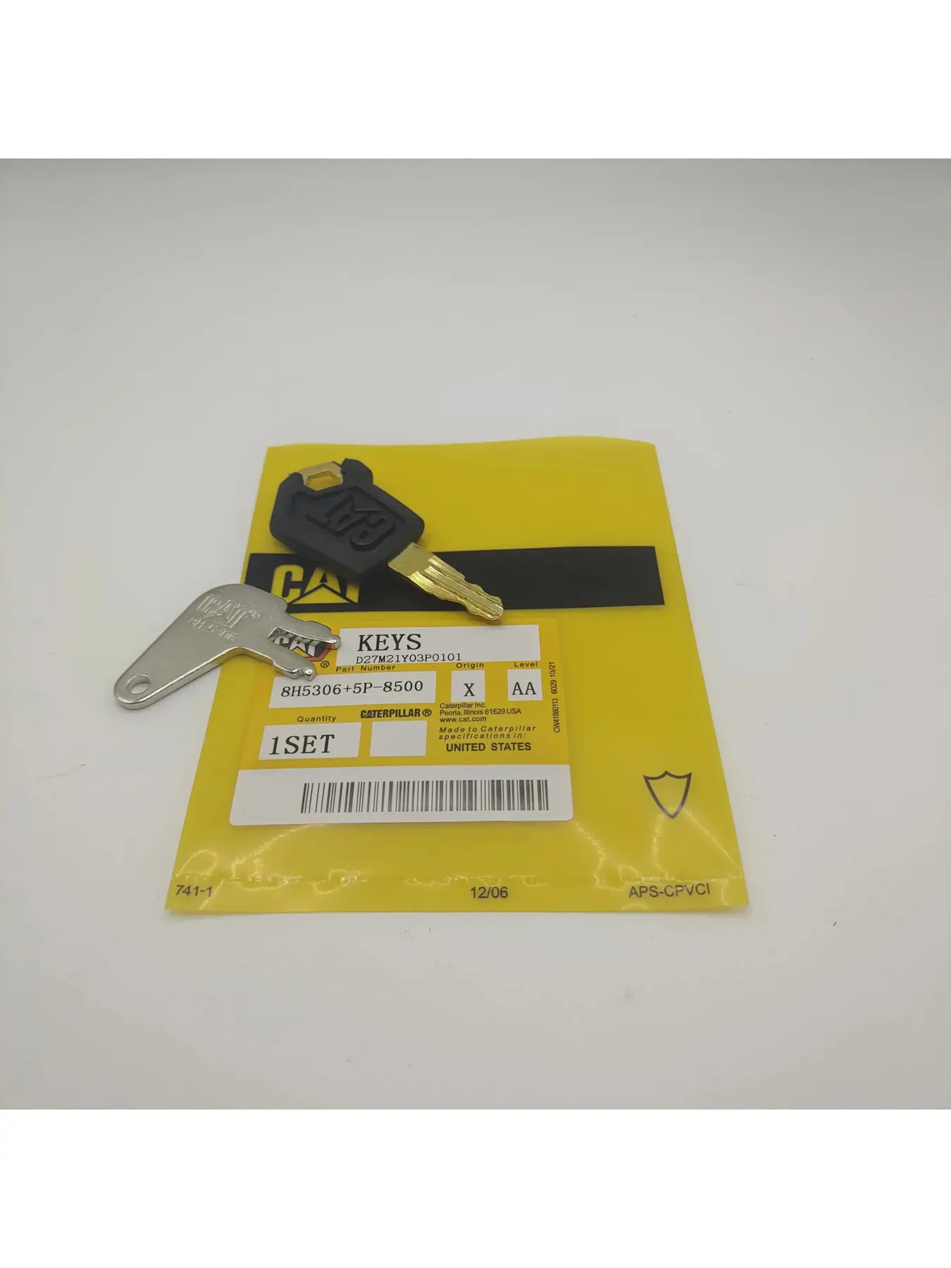 1 Set 5P8500 and 8H-5306 Key Ignition/door Lock/Power Switch High Quality Key ,For CAT Excavator Dozer Loader