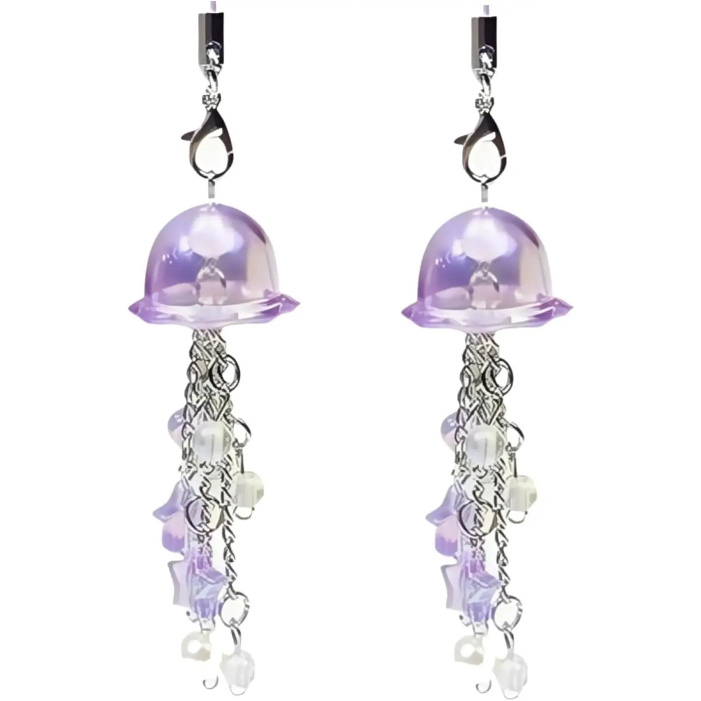 2 count  Jellyfish Phone Charms Aesthetic Cell Phone Cute Strap Accessories with  and Heart for Bag  Camera Pendants Decoration, Convenient to Carry, Cell Phones Accessories