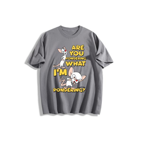 Runaway Brain Shirt: Are You Pondering What I'm Pondering?& What Do You Want Tonight? #RunawayBrainShirt #PinkyAndTheBrain #CartoonTshirt #NostalgiaTee #RetroTshirt  #CartoonLovers
