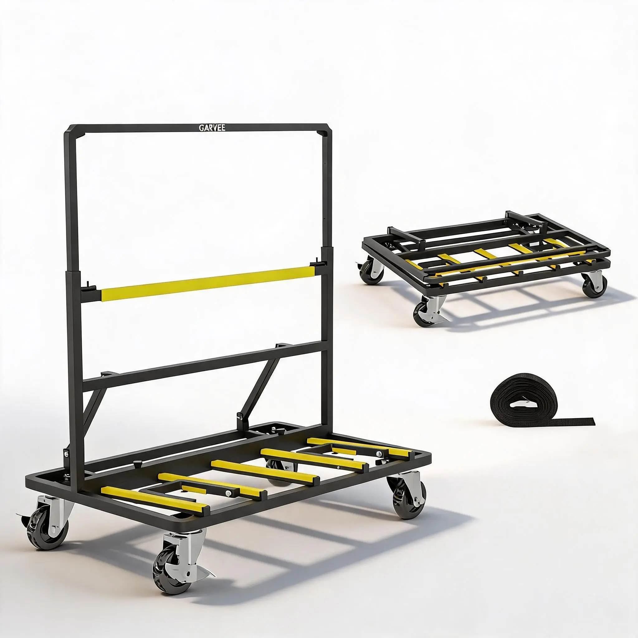 Heavy-Duty Drywall Cart & Panel Truck, 1800lb Capacity Foldable Design for Easy Transport of Drywall Panels & Large Sheets