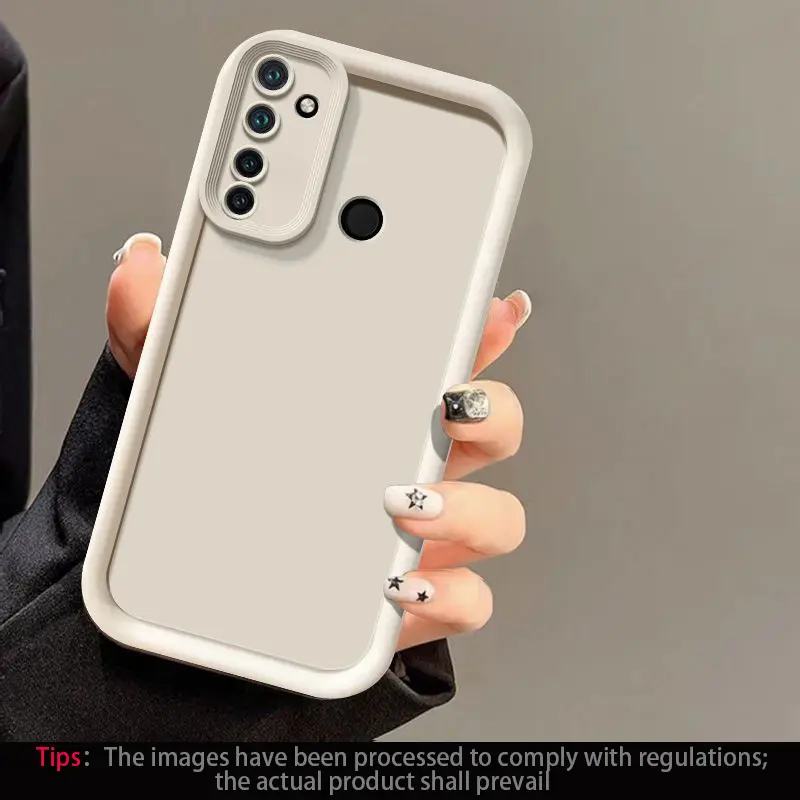 For Realme 5 Pro/Realme Q phone case anti drop protective cover, luxurious candy frosted soft shell, ideal for daily use, durable protective cover, slim design, fashionable phone accessories, matte color phone case