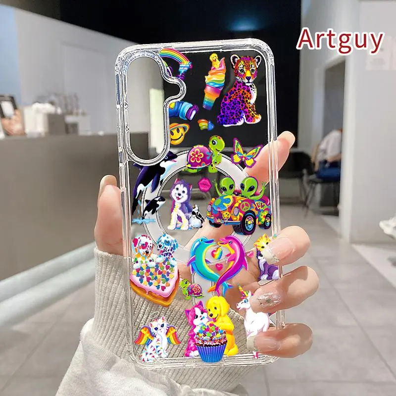 Compatible with Samsung Galaxy S26 Edge S23 Ultra S24 Plus FE S25 S22+ Whimsical Fantasy World Pattern Shockproof Non-Yellowing Crystal Transparent Acrylic Soft Case Supports Wireless Charging