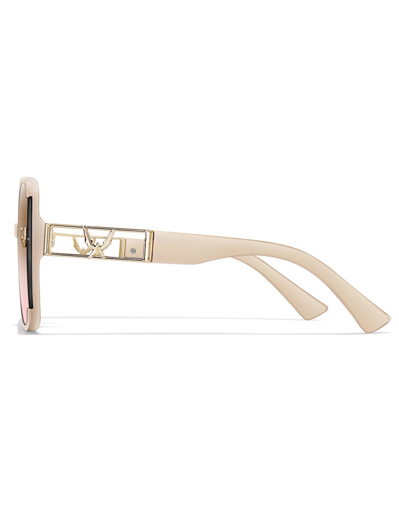 Trendy Large Frame Sunglasses, Tinted Lens Sunglasses with Box & Gift Packaging, Fashion Accessories for Women & Girls for Travel Use, Stylish Glasses