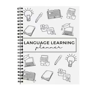 Language Learning Planner, Cross-Border in Stock, Sticker-Ready, Essential Tool for Language Learners, Plan Your Study Efficiently
