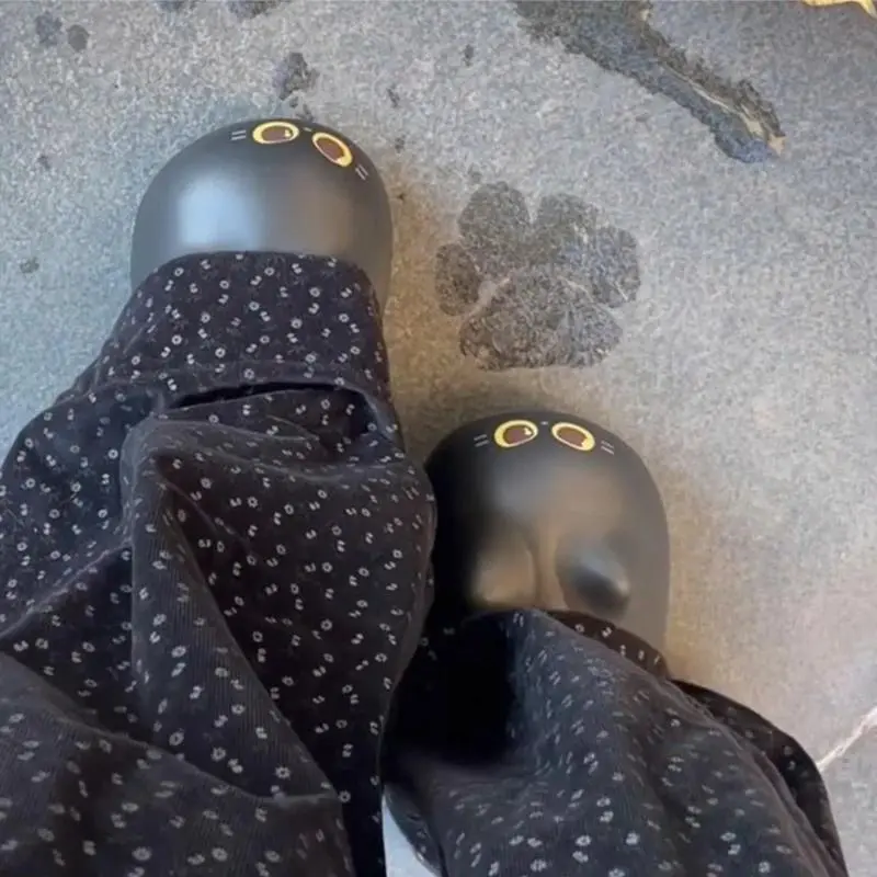 New Cute Cat Paw Print Slippers Cute Girls' Outdoor Waterproof Summer Slippers Home Couple Parent-child Cool Slippers