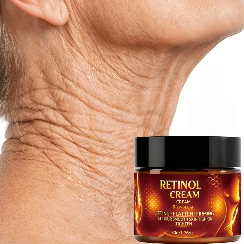 Instant Neck Firming Cream with Retinol and Collagen, Skin Care, Light Non-Greasy Formula, Daily Use for Smooth Skin, Suitable for All Skin Types