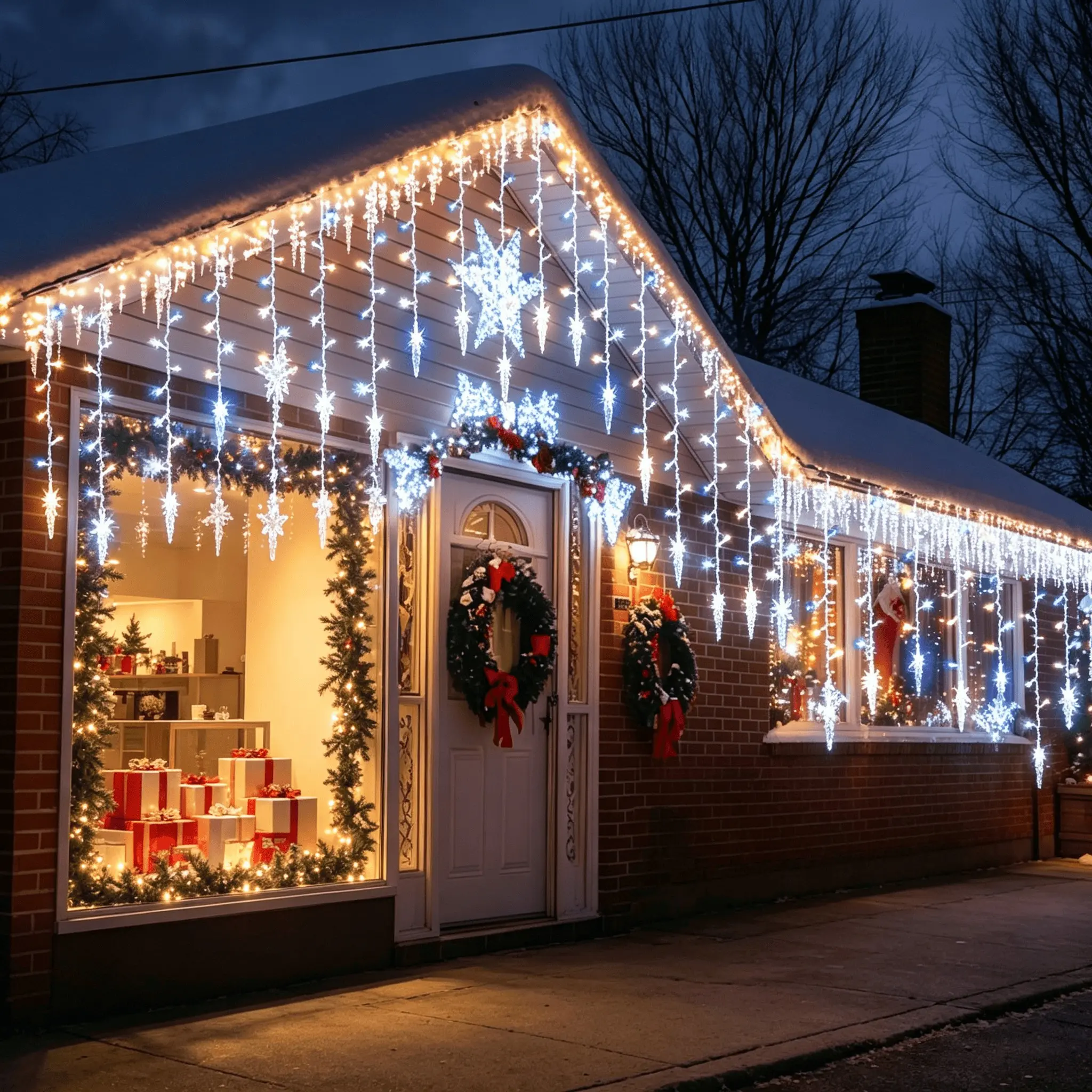 96led Solar Christmas Lights, 8 Modes, Outdoor Decor for Weddings, Holidays, Festive Parties, Corridor, Porch, Garden Lighting