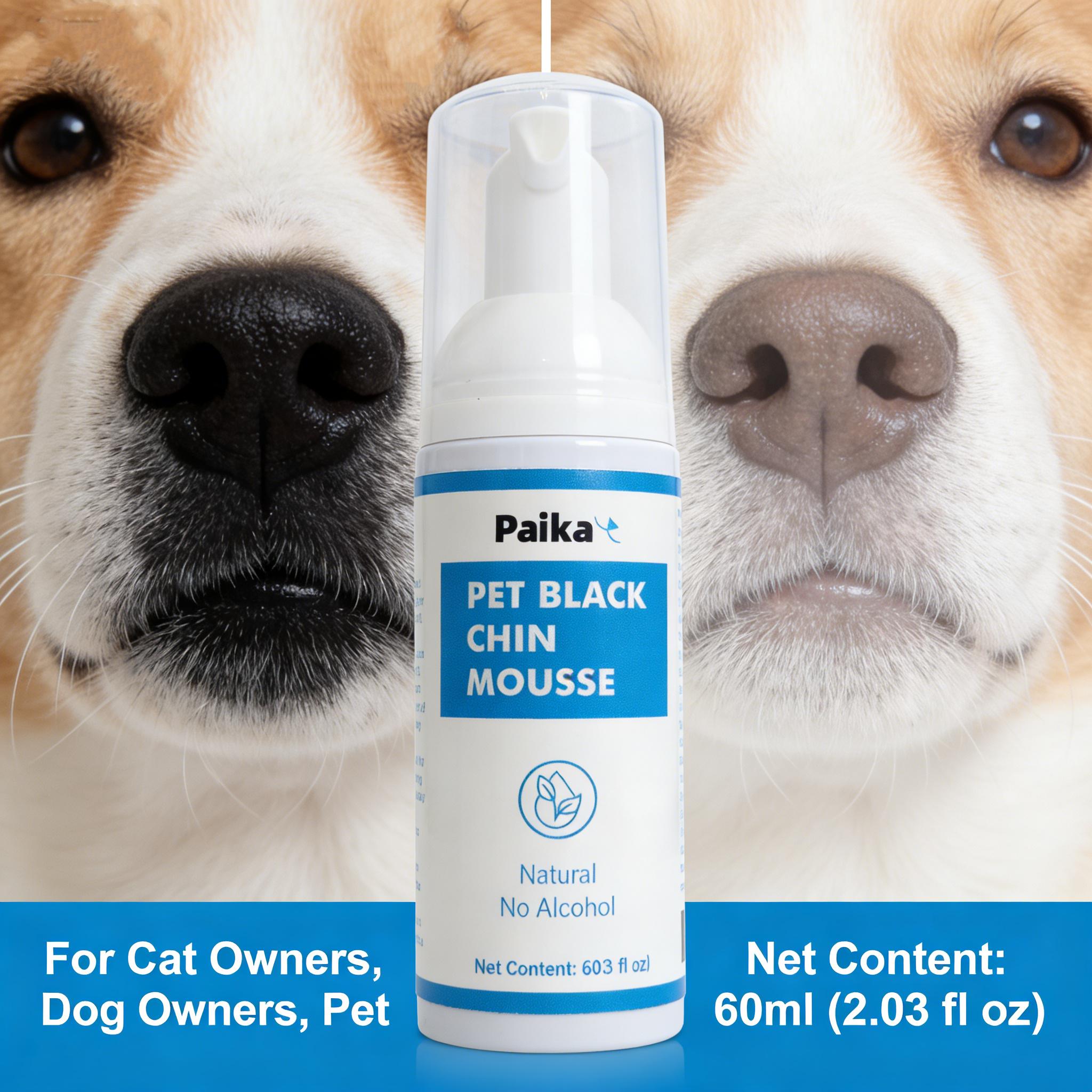 Paika Pet Chin Mousse Cleaner, Effective Dog & Cat Oral Care, Gentle Formula for Fresh Breath, Easy Application