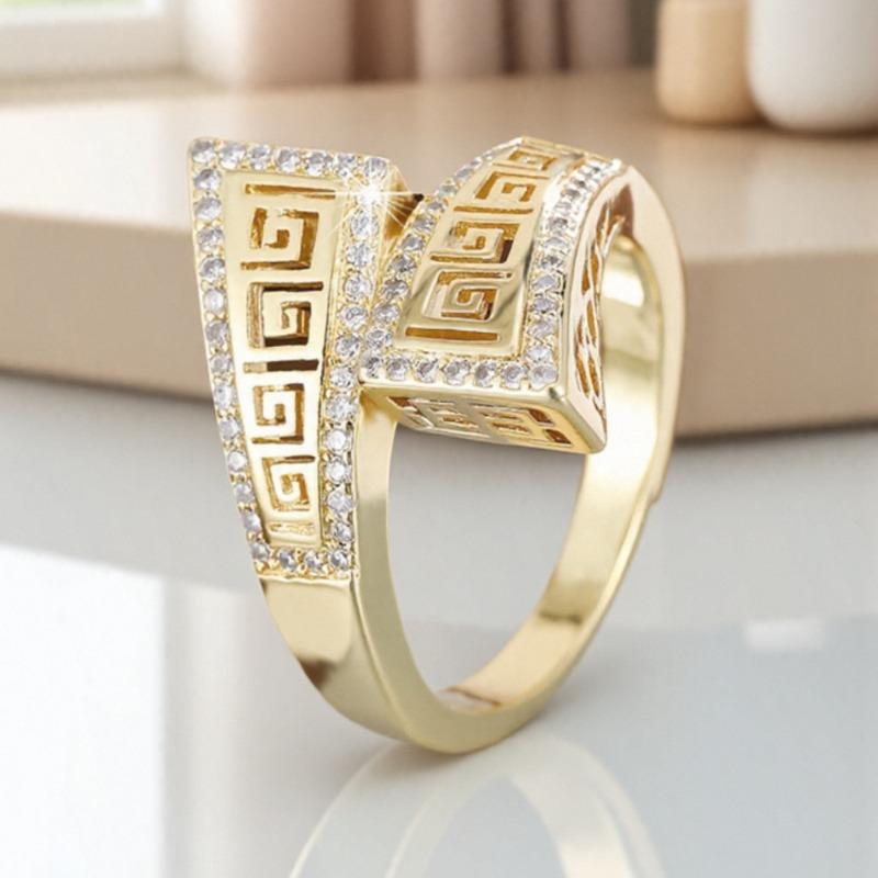 Elegant Floral Cross Birthstone Ring High-Quality Women's Jewelry for Brides Anniversary Engagement Wedding