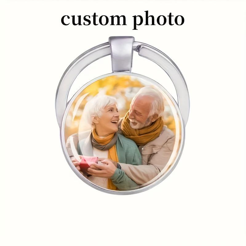 Personalized Photo Keychain - Custom Picture Key Ring with Your Own Photo/Design - Birthday, Christmas, Valentine's Gift for Him/Her - Durable Metallic Loop - Upload Any Image - Ideal for Pets, Couples, Business Branding - Customizable Keychain Keepsake,